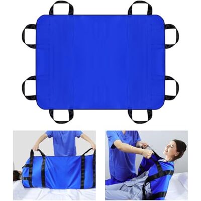 LOSCHEN Transfer Sheet,Patient Transfer Board with Eight Handles,Suitable for Obese People,Elderly People and Patients who Need to be transferred (100 * 148cm,Navy Blue) LOSCHEN Transfer Sheet,Patient Transfer Board with Eight Handles,Suitable for Obese People,Elderly People and Patients who Need to be transferred (100 * 148cm,Navy Blue)