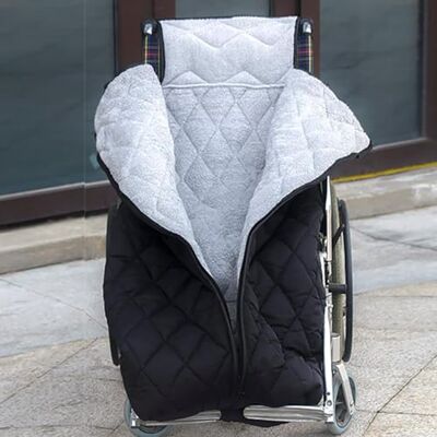 jiele Winter Thicken Wheelchair Warmer Blanket, Windproof Fleece Lined Cozy Leg Cover with Zipper for Leg Lower Body Warm for Elderly Patients and Disabled, Black jiele Winter Thicken Wheelchair Warmer Blanket, Windproof Fleece Lined Cozy Leg Cover with Zipper for Leg Lower Body Warm for Elderly Patients and Disabled, Black