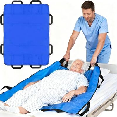 Lifegogo Slide Sheets for Moving Patients on Bed: 48x40in Waterproof Oxford Sheet Reusable Patient Positioning Beds Pad with Handles for Bed Mobility Elderly Hospitals and Home Care Lifegogo Slide Sheets for Moving Patients on Bed: 48x40in Waterproof Oxford Sheet Reusable Patient Positioning Beds Pad with Handles for Bed Mobility Elderly Hospitals and Home Care