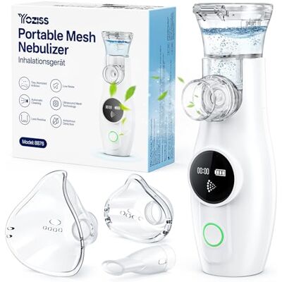 YOZISS Nebuliser Machine for Adults & Kids Portable Nebuliser Rechargeable with Cleaning Function, mesh Nebulizer for Adults Kids Home Travel YOZISS Nebuliser Machine for Adults & Kids Portable Nebuliser Rechargeable with Cleaning Function, mesh Nebulizer for Adults Kids Home Travel