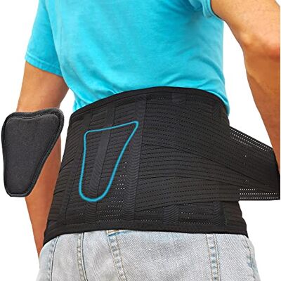 AVESTON Back Brace for Lower Back Pain Relief 6 ribs Belt with Lumbar Pad Support for Men/Women Light Thin Orthopedic Rigid Adjustable Supporter for Herniated Disc (Large) AVESTON Back Brace for Lower Back Pain Relief 6 ribs Belt with Lumbar Pad Support for Men/Women Light Thin Orthopedic Rigid Adjustable Supporter for Herniated Disc (Large)