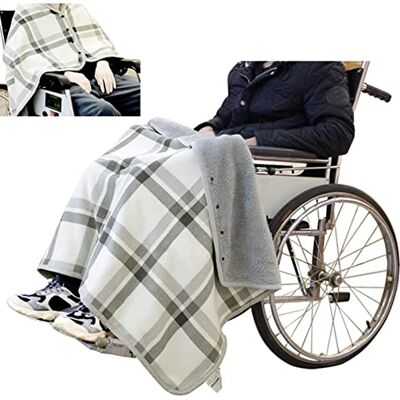 ZJGFCB Wheelchair Warmer Cover Blanket, scarf blanket for adults flannel lining wheelchair poncho knee blanket leg blanket portable warm blanket cape poncho for wheelchair users ZJGFCB Wheelchair Warmer Cover Blanket, scarf blanket for adults flannel lining wheelchair poncho knee blanket leg blanket portable warm blanket cape poncho for wheelchair users