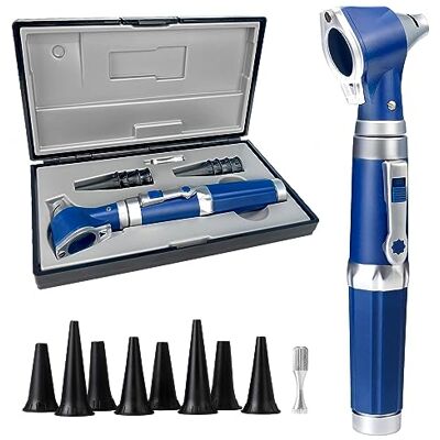 Scian Otoscope Ear Infection Detector Otoscopes and Pocket Ear Scope Otoscopes with Light Includes Hard Plastic Case Suitable for Adults, Doctors Available in Multiple Colors (Blue) Scian Otoscope Ear Infection Detector Otoscopes and Pocket Ear Scope Otoscopes with Light Includes Hard Plastic Case Suitable for Adults, Doctors Available in Multiple Colors (Blue)