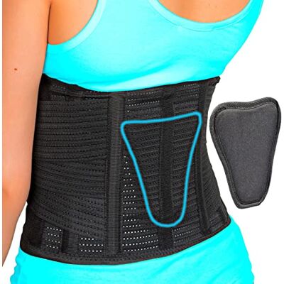 AVESTON Back Brace for Lower Back Pain Relief 6 ribs Belt with Lumbar Pad Support for Men/Women Light Thin Orthopedic Rigid Adjustable Supporter for Herniated Disc (Medium) AVESTON Back Brace for Lower Back Pain Relief 6 ribs Belt with Lumbar Pad Support for Men/Women Light Thin Orthopedic Rigid Adjustable Supporter for Herniated Disc (Medium)