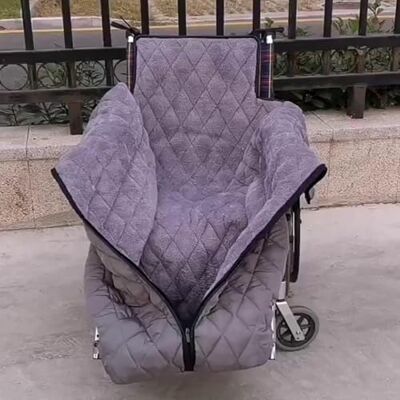 jiele Winter Thicken Wheelchair Warmer Blanket, Windproof Fleece Lined Cozy Leg Cover with Zipper for Leg Lower Body Warm for Elderly Patients and Disabled jiele Winter Thicken Wheelchair Warmer Blanket, Windproof Fleece Lined Cozy Leg Cover with Zipper for Leg Lower Body Warm for Elderly Patients and Disabled