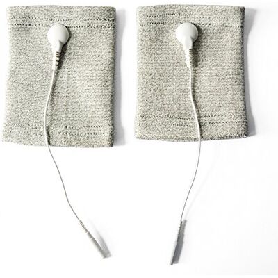 KONMED Conductive TENS Wrist Brace 1 Pair + Adapter Short Wires 2 Pcs, Conductive Fiber TENS/EMS Electrode Wrist Brace Relieve Wrist Pain for Tens/EMS Machine for Physical Therapy KONMED Conductive TENS Wrist Brace 1 Pair + Adapter Short Wires 2 Pcs, Conductive Fiber TENS/EMS Electrode Wrist Brace Relieve Wrist Pain for Tens/EMS Machine for Physical Therapy