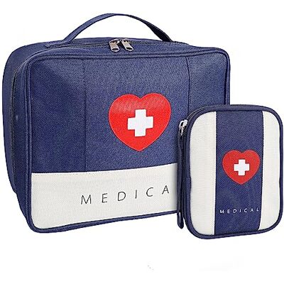 Romon 2 Pieces Travel First Aid Bag, Waterproof Empty First Aid Kit, High Capacity Portable Sports Medical Bag, Empty Medical Kit for Travel Office Home Outdoor Romon 2 Pieces Travel First Aid Bag, Waterproof Empty First Aid Kit, High Capacity Portable Sports Medical Bag, Empty Medical Kit for Travel Office Home Outdoor