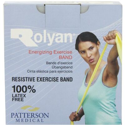 Rolyan Energising Exercise Bands, Ideal Resistance Tool for Upper and Lower Extremity Exercises to Tone Muscles and Increase Flexibility, Supports Physical Therapy, Latex Free, Yellow, Light, 25m Rolyan Energising Exercise Bands, Ideal Resistance Tool for Upper and Lower Extremity Exercises to Tone Muscles and Increase Flexibility, Supports Physical Therapy, Latex Free, Yellow, Light, 25m