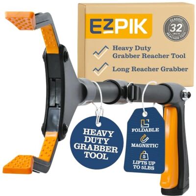 EZPIK 81cm/32in Litter Pickers Grabber Stick, Helping Hand Grabbers Dressing Aid Stick for Disabled, Adults, and Elderly, Heavy Duty Long Handled Pick Up Stick Grabber (Black) EZPIK 81cm/32in Litter Pickers Grabber Stick, Helping Hand Grabbers Dressing Aid Stick for Disabled, Adults, and Elderly, Heavy Duty Long Handled Pick Up Stick Grabber (Black)