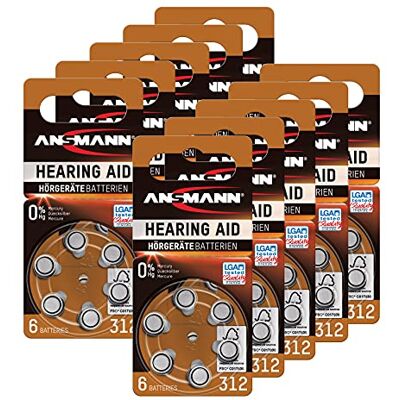 ANSMANN - 312 - Brown - Zinc Air - Hearing Aid Batteries ANSMANN - 312 - Brown - Zinc Air - Hearing Aid Batteries