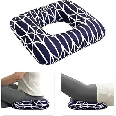 Mybow Hemorrhoid Cushion Donut Pillow Doughnut Bed Sore Butt Pregnancy Pillows for Sitting Medical Tailbone Head Hip Ear Piercing Sciatica Post Surgery Chair Seat Pads (Navy Blue) Mybow Hemorrhoid Cushion Donut Pillow Doughnut Bed Sore Butt Pregnancy Pillows for Sitting Medical Tailbone Head Hip Ear Piercing Sciatica Post Surgery Chair Seat Pads (Navy Blue)