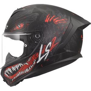 LS2 FF820 Rapid 3 Full Face Motorcycle Crash Helmet KAIJU II Black Red White M LS2 FF820 Rapid 3 Full Face Motorcycle Crash Helmet KAIJU II Black Red White M