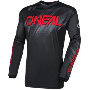 O'NEAL Motocross Jersey Long Sleeve MX Enduro Padded Elbow Protection, V-Neck, Breathable Element Jersey Voltage V.24 Adult Black Red Size M O'NEAL Motocross Jersey Long Sleeve MX Enduro Padded Elbow Protection, V-Neck, Breathable Element Jersey Voltage V.24 Adult Black Red Size M