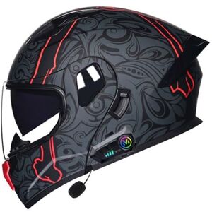 Yuanliang Adults Motorbike Bluetooth Modular Helmet With Double Visor Flip Up Front Motorcycle Helmet DOT/ECE Approved Speaker Microphone For Men Women Full Face Integrated Helmet 5,L:59-60CM Yuanliang Adults Motorbike Bluetooth Modular Helmet With Double Visor Flip Up Front Motorcycle Helmet DOT/ECE Approved Speaker Microphone For Men Women Full Face Integrated Helmet 5,L:59-60CM
