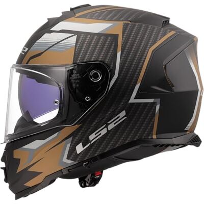 LS2 Motorcycle Helmet. FF800 Storm II Full Face Crash Helmet. ECE 22.06 Homologation. TRACKER MATT BLACK GOLD. L LS2 Motorcycle Helmet. FF800 Storm II Full Face Crash Helmet. ECE 22.06 Homologation. TRACKER MATT BLACK GOLD. L