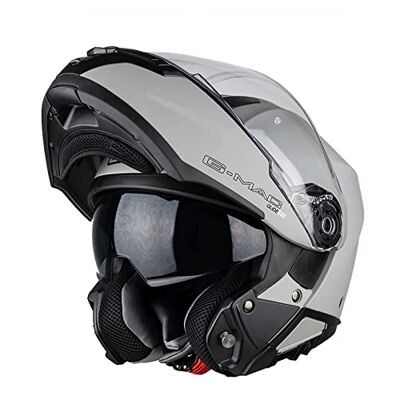 G-Mac Glide Evo Flip Front Motorcycle Helmet (XL, Satin Cool Grey) G-Mac Glide Evo Flip Front Motorcycle Helmet (XL, Satin Cool Grey)