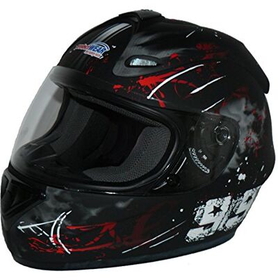 protectWEAR Motorcycle Helmet FS-801 - Black/Red - ECE 22.05 protectWEAR Motorcycle Helmet FS-801 - Black/Red - ECE 22.05