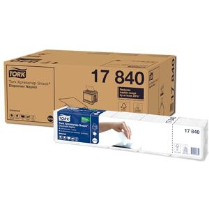 Tork 17840 Xpressnap Snack White Dispenser Napkin / 1 Ply Universal, Unprinted Serviette in White for the N10 Interfold Napkin Dispenser System / 9000 Sheets (WxL 10.8cm x 10.8cm) Tork 17840 Xpressnap Snack White Dispenser Napkin / 1 Ply Universal, Unprinted Serviette in White for the N10 Interfold Napkin Dispenser System / 9000 Sheets (WxL 10.8cm x 10.8cm)