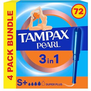 Tampax PEARL SUPER PLUS APPLICATOR TAMPON SINGLE 18PK Tampax PEARL SUPER PLUS APPLICATOR TAMPON SINGLE 18PK