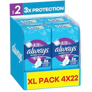 Always Ultra Sanitary Towels, Size 2 Long, Extra Large Pack, 88 Count, Super Absorbent, Ultra Thin Pads with Wings for Moderate Flow Always Ultra Sanitary Towels, Size 2 Long, Extra Large Pack, 88 Count, Super Absorbent, Ultra Thin Pads with Wings for Moderate Flow