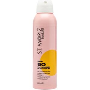 ST. MORIZ Suncare SPF 50 Sunscreen Body Spray Hydrating UVA & UVB SPF 50 Invisible Protection Sun Spray Mist for Body with Vitamin E Water Resistant Dermatologically Tested Vegan 200ml ST. MORIZ Suncare SPF 50 Sunscreen Body Spray Hydrating UVA & UVB SPF 50 Invisible Protection Sun Spray Mist for Body with Vitamin E Water Resistant Dermatologically Tested Vegan 200ml