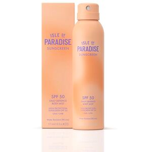 Isle of Paradise Daily Defense SPF 50 Body Mist 177ml – Weightless, 360° Spray Sunscreen with Niacinamide, Cica & Biome Complex – Fast-Drying, Water-Resistant, Radiant Finish Isle of Paradise Daily Defense SPF 50 Body Mist 177ml – Weightless, 360° Spray Sunscreen with Niacinamide, Cica & Biome Complex – Fast-Drying, Water-Resistant, Radiant Finish