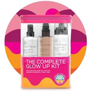 Crazy Angel Complete Glow-Up Self-Tanning Kit Clear Self-Tan Mousse, Self-Tan Water, Body Highlighter, Headband & Cosmetic Bag Streak-Free, Vegan & Cruelty-Free with Hyaluronic Acid Crazy Angel Complete Glow-Up Self-Tanning Kit Clear Self-Tan Mousse, Self-Tan Water, Body Highlighter, Headband & Cosmetic Bag Streak-Free, Vegan & Cruelty-Free with Hyaluronic Acid