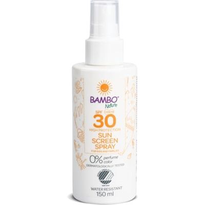 Bambo Nature Suncream Spray, 150ml, SPF 30 Sun Screen, Colourant & Fragrance Free, Sunscreen To Protect Your Skin, Dermatologically Tested Bambo Nature Suncream Spray, 150ml, SPF 30 Sun Screen, Colourant & Fragrance Free, Sunscreen To Protect Your Skin, Dermatologically Tested