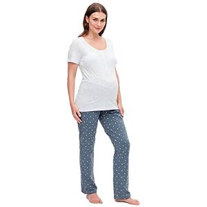 MAMALICIOUS MAMA.LICIOUS Women's MLMIRA STAR SS JRS PYJAMAS 2F A. E. NOOS maternity pajamas, Gray Dawn/AOP:Star, MAMALICIOUS MAMA.LICIOUS Women's MLMIRA STAR SS JRS PYJAMAS 2F A. E. NOOS maternity pajamas, Gray Dawn/AOP:Star,
