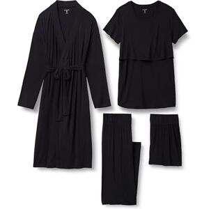 Amazon Essentials Women's Soft Modal Nursing Maternity Sleepwear Pyjama Bundle, 4 Piece, Black, XXL Amazon Essentials Women's Soft Modal Nursing Maternity Sleepwear Pyjama Bundle, 4 Piece, Black, XXL