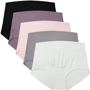 Mama Cotton Women's Over The Bump Maternity Panties High Waist Full Coverage Pregnancy Underwear (Color-Multicolor-B 5 Pack, Size-XXL) Mama Cotton Women's Over The Bump Maternity Panties High Waist Full Coverage Pregnancy Underwear (Color-Multicolor-B 5 Pack, Size-XXL)