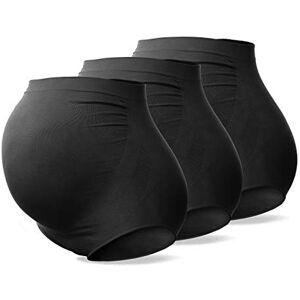 SUNNYBUY Women's Maternity High Waist Underwear Pregnancy Seamless Soft Hipster Panties Over Bump, Black 3-pk, XXL SUNNYBUY Women's Maternity High Waist Underwear Pregnancy Seamless Soft Hipster Panties Over Bump, Black 3-pk, XXL