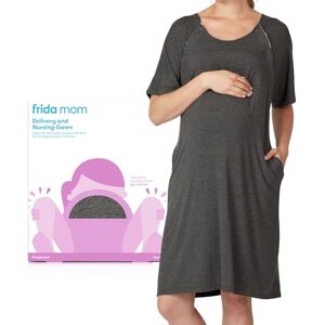 Frida Mom FridaBaby Delivery and Nursing Gown Easy-Snap, Tagless, Skin-to-Skin Access for Nursing and Full Coverage in The Back Frida Mom FridaBaby Delivery and Nursing Gown Easy-Snap, Tagless, Skin-to-Skin Access for Nursing and Full Coverage in The Back