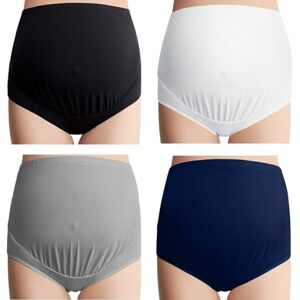 Mama Cotton Women's Over The Bump Maternity Panties High Waist Full Coverage Pregnancy Underwear (Color-MulticolorD 4 Pack, Size-XL) Mama Cotton Women's Over The Bump Maternity Panties High Waist Full Coverage Pregnancy Underwear (Color-MulticolorD 4 Pack, Size-XL)