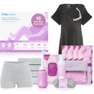 Frida Mom Labour, Delivery, & Postpartum Kit, Baby Shower Gifts, Socks, Peri Bottle, Nursing Gown, Disposable Underwear, Ice Maxi Pads, Pad Liners, Perineal Foam, Toiletry Bag (15pc Gift Set) Frida Mom Labour, Delivery, & Postpartum Kit, Baby Shower Gifts, Socks, Peri Bottle, Nursing Gown, Disposable Underwear, Ice Maxi Pads, Pad Liners, Perineal Foam, Toiletry Bag (15pc Gift Set)