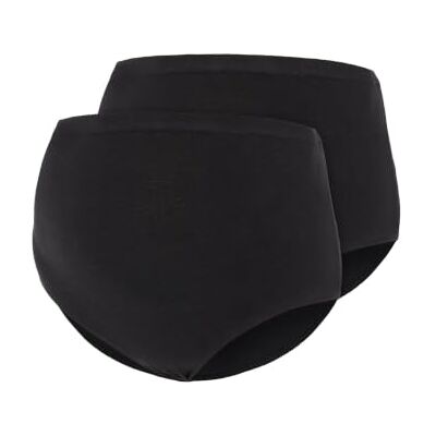 MAMALICIOUS Womens Mlheal Org.Baumwolle Panties 2pack O.a.noos Underwear, Black/Pack: Black., S-M UK MAMALICIOUS Womens Mlheal Org.Baumwolle Panties 2pack O.a.noos Underwear, Black/Pack: Black., S-M UK