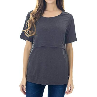 Smallshow Nursing Tops Women’s Maternity Short Sleeve Shirts Maternity Breastfeeding Clothes Smallshow Nursing Tops Women’s Maternity Short Sleeve Shirts Maternity Breastfeeding Clothes