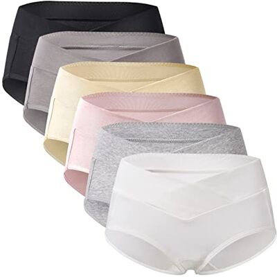 Mama Cotton Women Under the Bump Maternity Panties Breathable Knickers Ladies Pregnancy Postpartum Underwear(Color-Multicolor-A 6 Pack, Size-L) Mama Cotton Women Under the Bump Maternity Panties Breathable Knickers Ladies Pregnancy Postpartum Underwear(Color-Multicolor-A 6 Pack, Size-L)