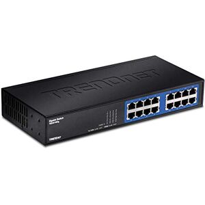 TRENDnet 16-Port Unmanaged Gigabit GREENnet Desktop Metal Switch, Ethernet Splitter, Fanless,16 x RJ-45 Ports, 32 Gbps Forwarding Capacity, TEG-S16DG TRENDnet 16-Port Unmanaged Gigabit GREENnet Desktop Metal Switch, Ethernet Splitter, Fanless,16 x RJ-45 Ports, 32 Gbps Forwarding Capacity, TEG-S16DG