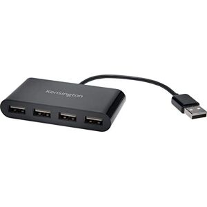 Kensington K39120EU USB 2.0 4-Port Hub, Transfer speeds up to 5 Gbps Plug and Play installation, Dell, Windows, Mac compatible, Home Office, Black Kensington K39120EU USB 2.0 4-Port Hub, Transfer speeds up to 5 Gbps Plug and Play installation, Dell, Windows, Mac compatible, Home Office, Black