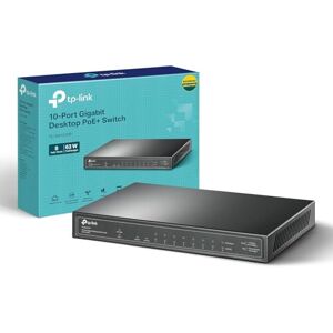 TP-LINK TL-SG1210P 10-Port Gigabit Desktop Switch with 8 Port PoE+ Ethernet Switch ( 30W/PoE port & 63W for all PoE ports, No Configuration Required) TP-LINK TL-SG1210P 10-Port Gigabit Desktop Switch with 8 Port PoE+ Ethernet Switch ( 30W/PoE port & 63W for all PoE ports, No Configuration Required)