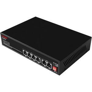 Labgear 4+2 Port Gigabit PoE Network Switch, 300m Range Unmanaged High-Speed Ethernet Splitter Hub with Extended Range, Desktop or Wall Mounted, Durable Metal Housing Labgear 4+2 Port Gigabit PoE Network Switch, 300m Range Unmanaged High-Speed Ethernet Splitter Hub with Extended Range, Desktop or Wall Mounted, Durable Metal Housing