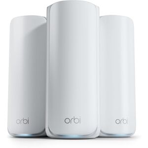 Netgear Orbi 770 Series Tri-Band WiFi 7 Mesh Network System (RBE773) Router + 2 Satellite Extenders, Security Features, Up to 11Gbps, Covers up to 6,750 sq.ft, 100 Devices, 2.5 Gig Internet Port Netgear Orbi 770 Series Tri-Band WiFi 7 Mesh Network System (RBE773) Router + 2 Satellite Extenders, Security Features, Up to 11Gbps, Covers up to 6,750 sq.ft, 100 Devices, 2.5 Gig Internet Port