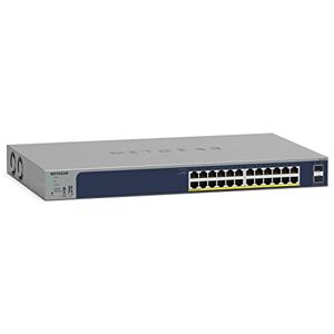 Netgear GS724TPP 24-Port Gigabit Ethernet PoE Smart Switch, Insight Cloud Management, 24-Port RJ45 Switch with 380 W PoE, 2 x 1 Gigabit SFP Ports, Desktop/Rack Mountable, ProSAFE Netgear GS724TPP 24-Port Gigabit Ethernet PoE Smart Switch, Insight Cloud Management, 24-Port RJ45 Switch with 380 W PoE, 2 x 1 Gigabit SFP Ports, Desktop/Rack Mountable, ProSAFE