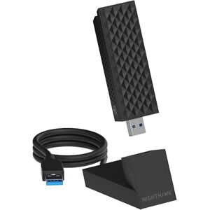 Netgear Nighthawk WiFi 7 USB 3.0 Adapter (A9000) – BE6500 Tri-Band Wireless Gigabit Speed (Up to 6.5 Gbps) – 6 GHz Band – Works with Any Router or Mesh System – for Windows 11 PC Netgear Nighthawk WiFi 7 USB 3.0 Adapter (A9000) – BE6500 Tri-Band Wireless Gigabit Speed (Up to 6.5 Gbps) – 6 GHz Band – Works with Any Router or Mesh System – for Windows 11 PC