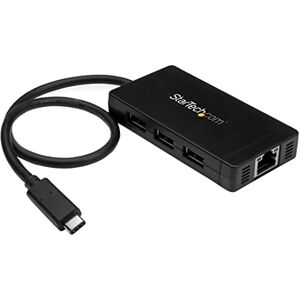 StarTech .com USB Type-C to 3-Port USB Type-A Hub with Gigabit Ethernet Adapter StarTech .com USB Type-C to 3-Port USB Type-A Hub with Gigabit Ethernet Adapter