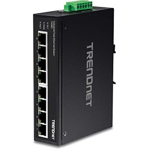 TRENDnet 8-Port Industrial Unmanaged Fast Ethernet DIN-Rail Switch, TI-E80, 8 x Fast Ethernet Ports, 1.6 Gbps Switching Capacity, 8 Port Network Fast Ethernet Switch, IP30 Metal Switch TRENDnet 8-Port Industrial Unmanaged Fast Ethernet DIN-Rail Switch, TI-E80, 8 x Fast Ethernet Ports, 1.6 Gbps Switching Capacity, 8 Port Network Fast Ethernet Switch, IP30 Metal Switch