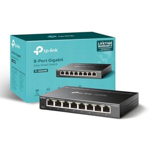 TP-LINK TL-SG608E Managed 8-Port Gigabit Network Switch, Energy-Saving Ethernet Splitter, Support QoS VLAN IGMP Snooping, Network Monitoring Through Web Interface, Fanless Durable Metal Design TP-LINK TL-SG608E Managed 8-Port Gigabit Network Switch, Energy-Saving Ethernet Splitter, Support QoS VLAN IGMP Snooping, Network Monitoring Through Web Interface, Fanless Durable Metal Design