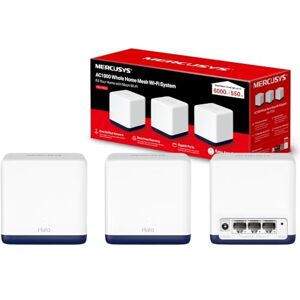 Mercusys Halo H50G(3-pack) AC1900 WiFi Extender Booster,Dual Band Mesh WiFi System,TP-Link Router,VPN Encryption WiFi Booster,APP Control,Guest Network,Gigabit Ports,Easy Setup,Parental Control Mercusys Halo H50G(3-pack) AC1900 WiFi Extender Booster,Dual Band Mesh WiFi System,TP-Link Router,VPN Encryption WiFi Booster,APP Control,Guest Network,Gigabit Ports,Easy Setup,Parental Control