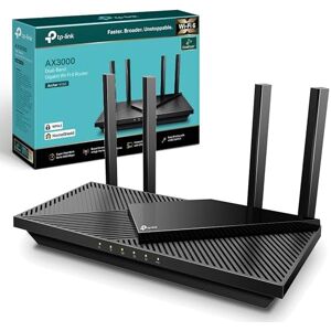 TP-LINK Archer AX55 WiFi 6 Router, AX3000 Mbps wifi Booster, Dual Band Gigabit Ports, Internet Booster, Wi-Fi Extender, Ultra-Low Latency, 160MHZ Bandwidth, EasyMesh Compatible, Works with Alexa TP-LINK Archer AX55 WiFi 6 Router, AX3000 Mbps wifi Booster, Dual Band Gigabit Ports, Internet Booster, Wi-Fi Extender, Ultra-Low Latency, 160MHZ Bandwidth, EasyMesh Compatible, Works with Alexa